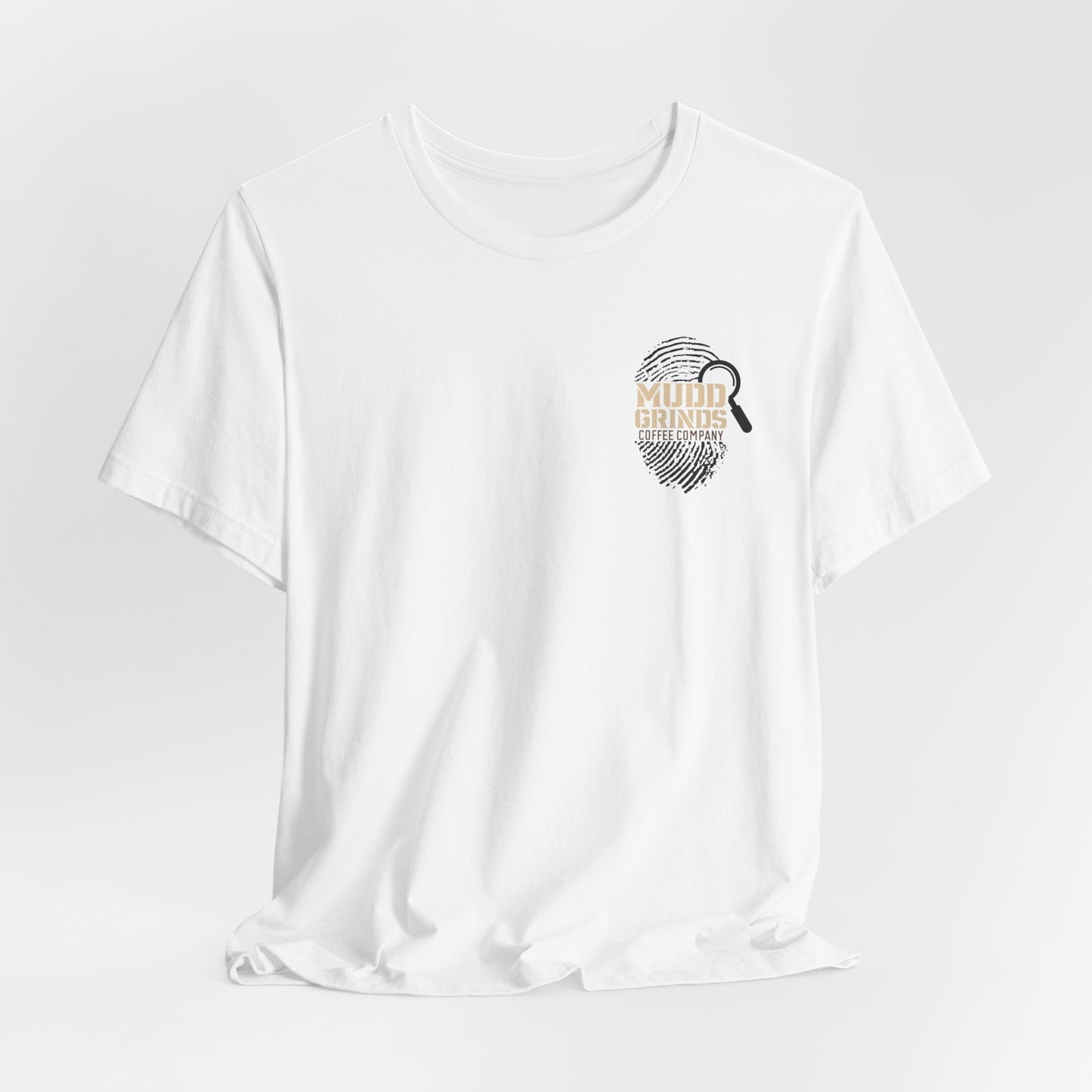 Murder Mystery Fingerprint Tee – 'Murder Solved' Detective Graphic T-Shirt