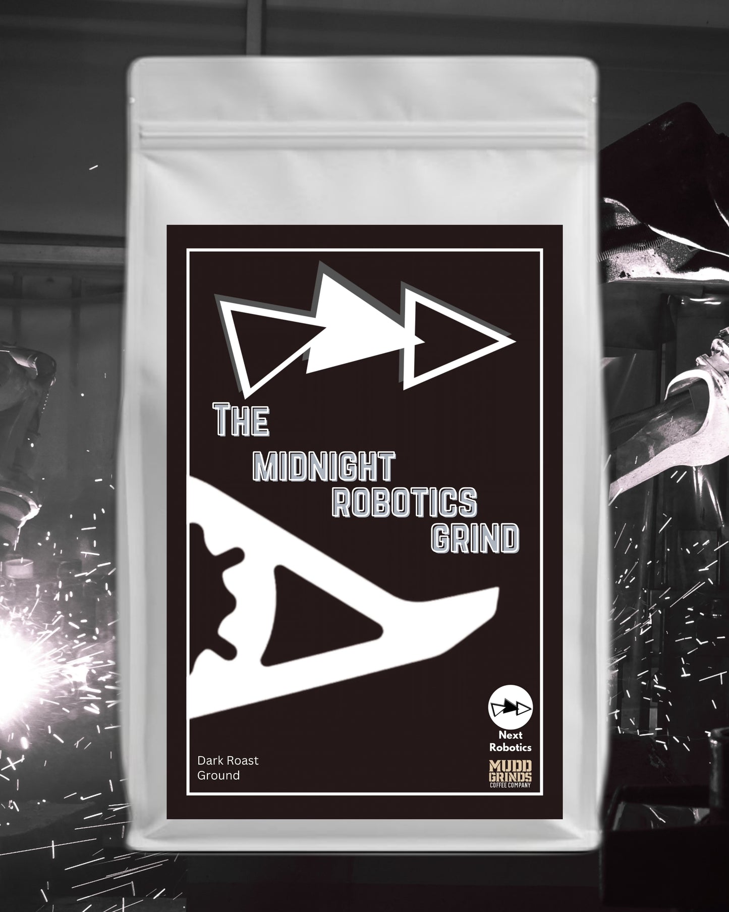 The Midnight Robotics Grind — Dark Roast 12oz ground