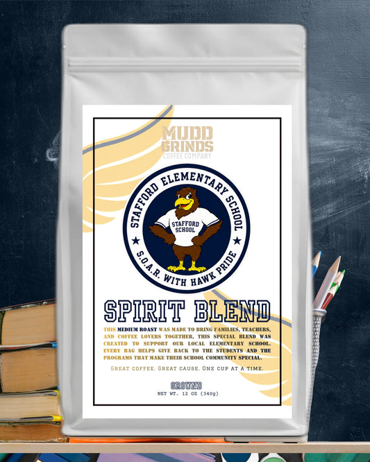 Spirit Blend – Stafford PTO Medium Roast | 12 oz Ground Coffee