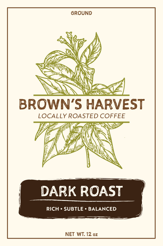 Brown's Harvest Dark Roast 12 oz Ground